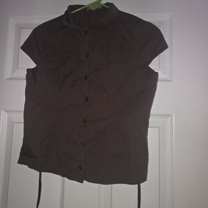 Chic Black Button-Down Women's Shirt